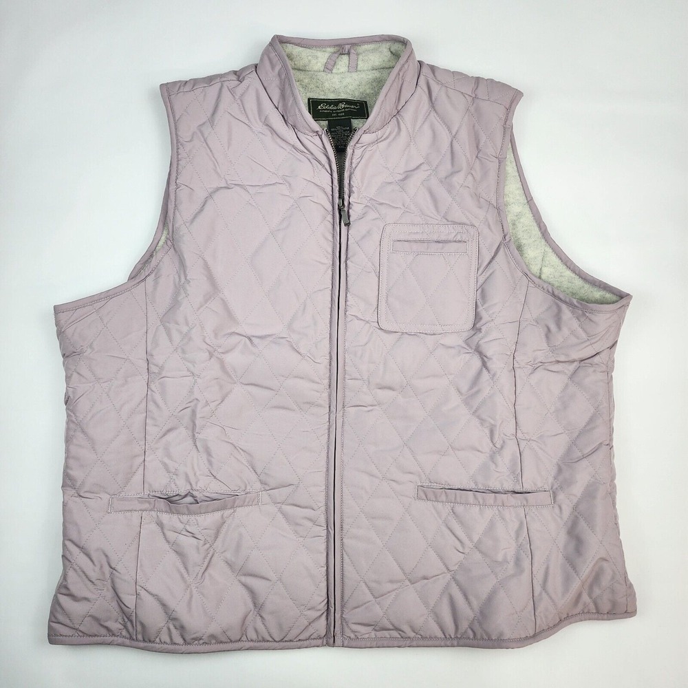 Vintage Eddie‎ Bauer Puffer Vest Womens XXL Lavender